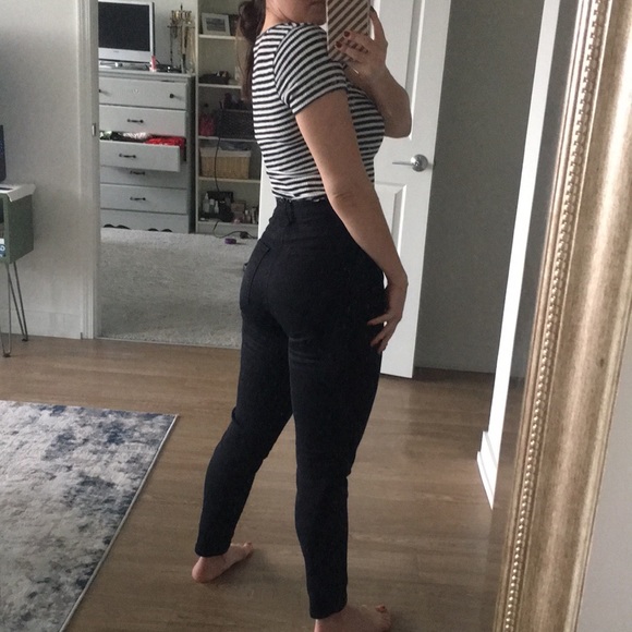 Abercrombie Black and white striped crop top - Picture 3 of 4